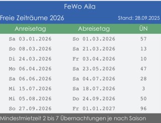 Freie Zeiten 2026