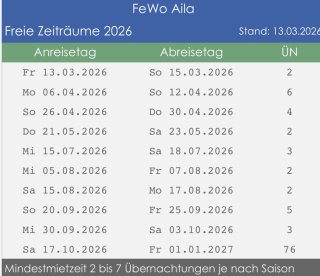 Freie Zeiten 2026