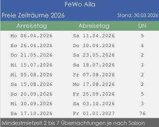 Freie Zeiten 2026