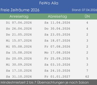 Freie Zeiten 2026