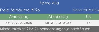 Freie Zeiten 2026