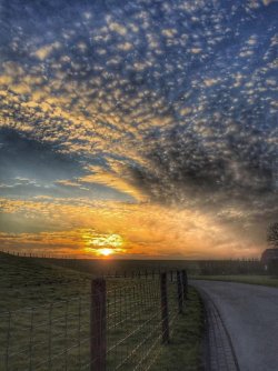 Sonnenaufgang Schleuse