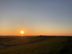 Sonnenaufgang am Jadebusen